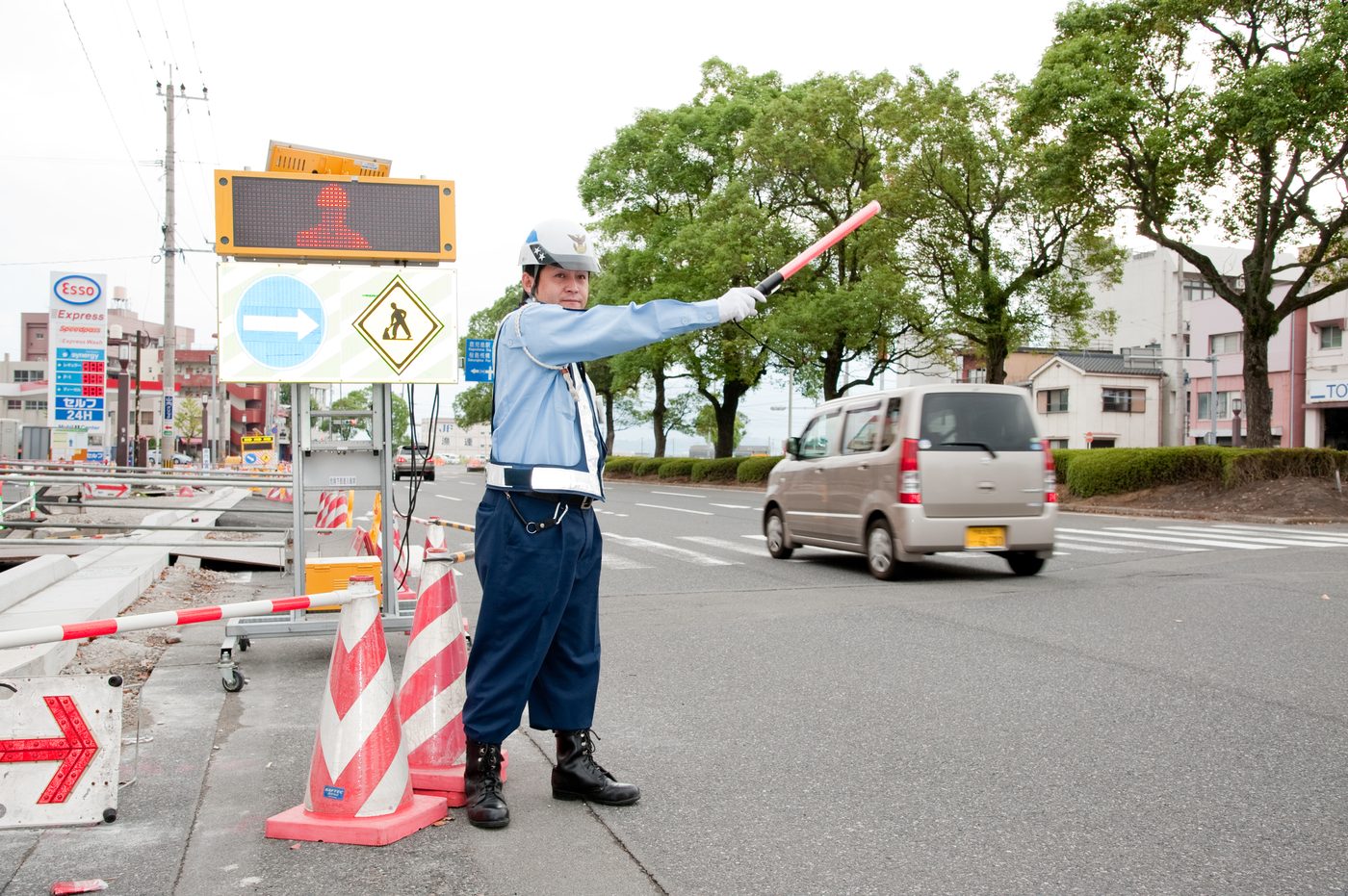 交通誘導警備の様子